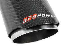 Load image into Gallery viewer, aFe MACH Force-Xp 409 SS Clamp-On Exhaust Tip 2.5in. Inlet / 4in. Outlet / 7in. L - Carbon Tips aFe