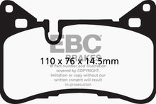 Load image into Gallery viewer, EBC 14 Mercedes-Benz C63 AMG (W204) 6.2 Yellowstuff Rear Brake Pads Brake Pads - Performance EBC