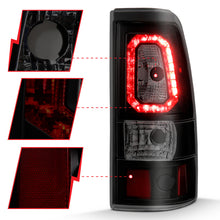 Load image into Gallery viewer, ANZO 2003-2006 Chevy Silverado 1500 LED Taillights Plank Style Black w/Smoke Lens Tail Lights ANZO
