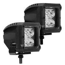 Load image into Gallery viewer, Go Rhino Xplor Bright Series Cube LED Spot Light Kit (Surface/Threaded Stud Mount) 3x3 - Blk (Pair) Light Bars & Cubes Go Rhino