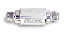 Load image into Gallery viewer, Russell Performance Polished Aluminum (3in Length 1-1/4in dia. -6 male inlet/outlet) Fuel Filters Russell