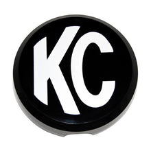 Load image into Gallery viewer, KC HiLiTES 6in. Round Hard Cover for Daylighter/SlimLite/Pro-Sport (Single) - Black w/White KC Logo Light Covers and Guards KC HiLiTES