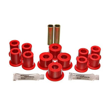 Load image into Gallery viewer, Energy Suspension ENG8.2107R Energy Suspension 89-94 Toyota Pick Up 2WD (Exc T-100/Tundra) Red Rear Leaf Spring Bushing Set