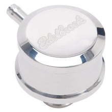 Load image into Gallery viewer, Edelbrock PCV for Valve Cover Aluminum Round Push In w/ 90-Degree Port Breather Look w/ Etched Logo PCV Valves Edelbrock