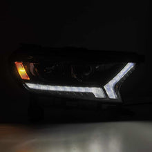 Load image into Gallery viewer, AlphaRex 19-21 Ford Ranger LUXX LED Proj Headlights Plank Style Alpha Black w/Seq Signal/DRL Headlights AlphaRex