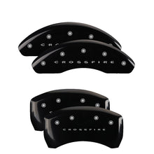 Load image into Gallery viewer, MGP 4 Caliper Covers Engraved F & R Chrysler Wing Yellow Finish Black Char 2001 Chrysler PT Cruiser Caliper Covers MGP