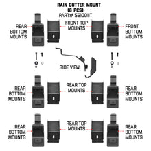Load image into Gallery viewer, Go Rhino 6pc Rain Gutter Mounting Kit for SRM Rack Roof Baskets Go Rhino