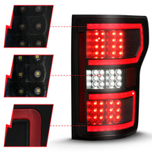 Load image into Gallery viewer, ANZO 18-19 Ford F-150 LED Taillight Black Housing Clear Lens Red Light Bar W/Sequential Tail Lights ANZO