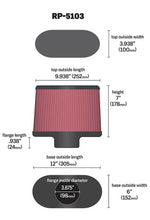 Load image into Gallery viewer, K&N Universal Filter with Carbon Fiber Top & Base-12in Base O/S Length x 6in Base O/S Width x 7in H Air Filters - Universal Fit K&N Engineering