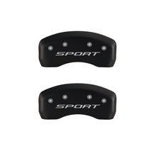 Load image into Gallery viewer, MGP 4 Caliper Covers Engraved front & Rear 2015/Sport Red finish silver ch Caliper Covers MGP