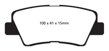 Load image into Gallery viewer, EBC 09-11 Hyundai Azera 3.3 Yellowstuff Rear Brake Pads Brake Pads - Performance EBC