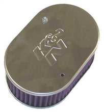 Load image into Gallery viewer, K&N Universal Custom Air Filter - Oval Shape 2in Neck Flange / 5.25in ID / 2.5in Height - Red Air Filters - Direct Fit K&N Engineering