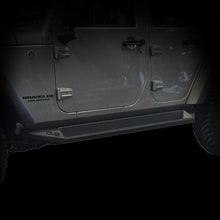 Load image into Gallery viewer, DV8 Offroad 07-18 Jeep Wrangler JK Plated Steel Rock Slider Steps - Matte Black (4 Door Only) Side Steps DV8 Offroad