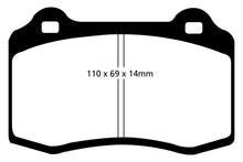 Load image into Gallery viewer, EBC 96-00 Lotus Esprit Turbo 2.0 Turbo GT3 Redstuff Front Brake Pads Brake Pads - Performance EBC