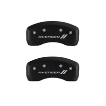 Load image into Gallery viewer, MGP 4 Caliper Covers Engraved Front & Rear With stripes/Avenger Red finish silver ch Caliper Covers MGP