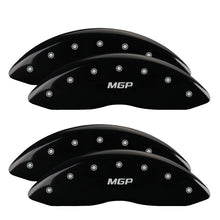 Load image into Gallery viewer, MGP 4 Caliper Covers Engraved Front & Rear MGP Black finish silver ch Caliper Covers MGP