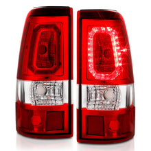 Load image into Gallery viewer, ANZO 1999-2002 Chevy Silverado 1500 LED Taillights Plank Style Chrome With Red/Clear Lens Tail Lights ANZO