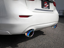 Load image into Gallery viewer, aFe Takeda 2.5in 304 SS Cat-Back Exhaust System w/ Blue Flame Tips 16-18 Infiniti Q50 V6-3.0L (tt) Catback aFe