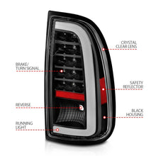 Load image into Gallery viewer, ANZO 00-06 Toyota Tundra LED Taillights w/ Light Bar Black Housing Clear Lens Tail Lights ANZO