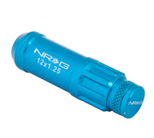 Load image into Gallery viewer, NRG 700 Series M12 X 1.25 Steel Lug Nut w/Dust Cap Cover Set 21 Pc w/Locks & Lock Socket - Blue Lug Nuts NRG