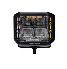 Load image into Gallery viewer, Go Rhino Xplor Blackout Combo Series Cube Sideline LED Flood Lights w/Amber 4x3 - Blk (Pair) Light Bars & Cubes Go Rhino