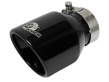 Load image into Gallery viewer, aFe MACH Force-Xp 409 SS Clamp-On Exhaust Tip 2.5in. Inlet / 4in. Outlet / 6in. L - Black Tips aFe