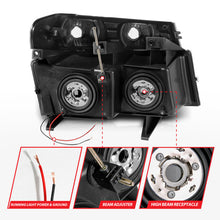 Load image into Gallery viewer, ANZO 04-12 GM Colorado/Canyon/I-Series Crystal Headlights - w/ Light Bar Chrome Housing 4pcs Headlights ANZO