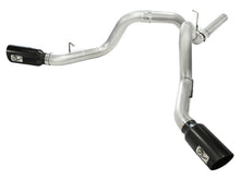 Load image into Gallery viewer, aFe MACHForce XP Exhaust Aluminized Dual Split DPF Back 11-15 GM Diesel Truck V8-6.6L (td) (BLK tip) DPF Back aFe