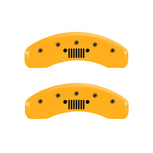 Load image into Gallery viewer, MGP 4 Caliper Covers Engraved Front JEEP Engraved Rear JEEP Grill logo Yellow finish black ch Caliper Covers MGP