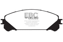 Load image into Gallery viewer, EBC 15+ Lexus NX200t 2.0 Turbo Greenstuff Front Brake Pads Brake Pads - Performance EBC