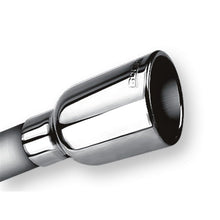 Load image into Gallery viewer, Borla 2.25in Inlet 3.19in Round Rolled Angle Cut Outlet x 5in Long Embossed Tip Tips Borla