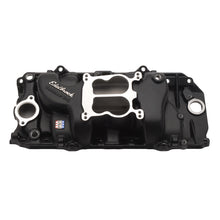 Load image into Gallery viewer, Edelbrock Intake Manifold Perf BBC 2-0 Black Intake Manifolds Edelbrock