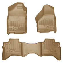 Load image into Gallery viewer, Husky Liners 03-08 Dodge Ram 1500/2500/3500 Quad Cab WeatherBeater Combo Tan Floor Liners Floor Mats - Rubber Husky Liners