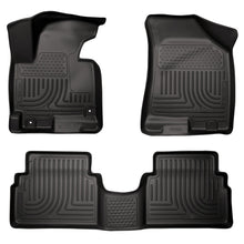 Load image into Gallery viewer, Husky Liners 2014 Kia Sportage w/Retain Hooks WeatherBeater Combo Front & 2nd Row Black Floor Liners Floor Mats - Rubber Husky Liners