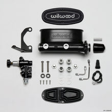 Load image into Gallery viewer, Wilwood HV Tandem M/C Kit w L/H Bracket & Prop Valve - 1in Bore Black Brake Master Cylinder Wilwood