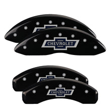 Load image into Gallery viewer, MGP 4 Caliper Covers Engraved Front & Rear MGP Black finish silver ch Caliper Covers MGP