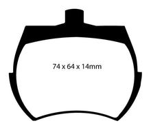 Load image into Gallery viewer, EBC 84-92 Austin Mini 1.0L Yellowstuff Front Brake Pads Brake Pads - Performance EBC
