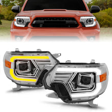 Load image into Gallery viewer, ANZO 12-15 Toyota Tacoma Projector Headlights - w/ Light Bar Switchback Chrome Housing Headlights ANZO