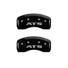 Load image into Gallery viewer, MGP 4 Caliper Covers Engraved Front Cadillac Engraved Rear ATS Black finish silver ch Caliper Covers MGP