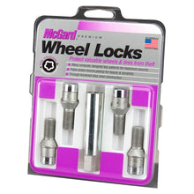Load image into Gallery viewer, McGard Wheel Lock Bolt Set - 4pk. (Tuner / Cone Seat) M12X1.5 / 17mm Hex / 29.6mm Shank L. - Chrome Wheel Bolts McGard