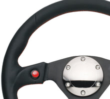 Load image into Gallery viewer, NRG Reinforced Steering Wheel (320mm) Blk Leather w/Dual Buttons Steering Wheels NRG