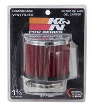 Load image into Gallery viewer, K&N 1.75in Flange ID x 3in OD x 2.5in H Chrome Finish Rubber Base Crankcase Vent Filter Air Filters - Universal Fit K&N Engineering