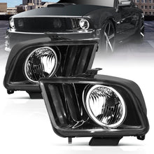 Load image into Gallery viewer, ANZO 2005-2009 Ford Mustang Crystal Headlights w/ Halo Black (CCFL) Headlights ANZO