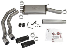 Load image into Gallery viewer, aFe Rebel Exhausts Cat-Back SS Ford F-150 04-08 V8 4.6/5.4L w/ Black Tips Catback aFe