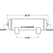 Load image into Gallery viewer, Firestone FIR9231 Firestone Air Tank 5 Gallon 9.5in. x 20.7in. Length (2) 3/8in. NPT 150 PSI Max - Black (WR17609231)