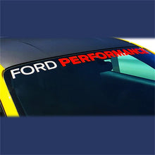 Load image into Gallery viewer, Ford Racing FRPM-1820-MR Ford Performance 2015-2017 Mustang Windshield Banner Ford Performance - White / Red