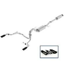 Load image into Gallery viewer, Ford Racing FRPM-5200-F1550DTBA Ford Racing 15-18 F-150 5.0L Cat-Back Touring Exhaust System - Rear Exit Black Chrome Tips