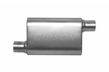 Load image into Gallery viewer, Gibson gib55131S Gibson CFT Superflow Offset/Offset Oval Muffler - 4x9x13in/2.25in Inlet/2.25in Outlet - Stainless