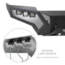 Load image into Gallery viewer, Go Rhino GOR343891T Go Rhino 16-21 Tacoma Element Front Bumper w/ Power Actuated Hide-away Light Bar Mount Tex Black