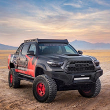 Load image into Gallery viewer, Go Rhino GOR343891T Go Rhino 16-21 Tacoma Element Front Bumper w/ Power Actuated Hide-away Light Bar Mount Tex Black